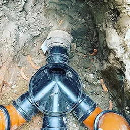a clear drain