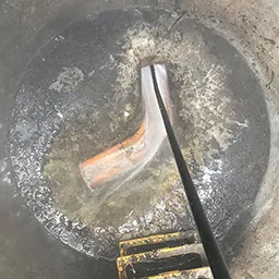 clear drain with pipe in